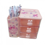 Sanrio Hello Kitty S&otilde;brad DIY K&auml;sit&ouml;&ouml;komplekt - Armas Lauakorraldaja Sahtliga, L&auml;bipaistev PP Hoiukast T&uuml;drukutele ja Noortele, Melodija