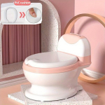 Automaatne WC Koolitus Pott, Realistlik Loputus, Paberirullihoidik., Rožinis