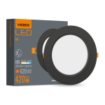 Sisseehitatud lamp LED 6W, 620Lm 4000K, Videx, 3 tk.