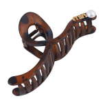 Juukseklamber p&auml;rliga XL 13x6 cm leopardimustriga SP354PAN