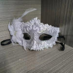 Maskeraadimask Naistele Lill Printsess Stiil Poolmask 1tk, Baltas