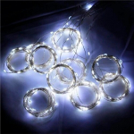 LED j&otilde;ulutulukett - kardinad vasktraadiga, kaugjuhtimispuldi ja hoidikutega, 3x1m, valge, 5V USB, IP44, 100LED