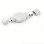2 in 1 Kaasaskantav Juhtmevaba Laadija USB Type-C Samsung Galaxy Watch Ja IWatch Kiire Laadimisjaam, Baltas