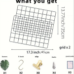 2/3tk, V&otilde;rega Fototahvel Seinakaunistus Kuldses Tonaalsuses, Grid Wall Black X2
