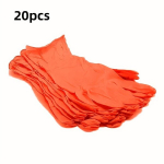 Oranžid &Uuml;hekordsed Nitrilkindad - Pulbrivabad, Lateksivabad, K&otilde;rge Elastsusega - 20/40/100tk, S