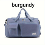 Suure Mahutavusega Reisikott - Vastupidav Pol&uuml;ester, Kaasaskantav Spordikott Lukuga, Mitmeotstarbeline &Ouml;&ouml;kott Igap&auml;evaseks Kasutamiseks, Burgundija