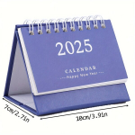 1tk 2025 Mini Lauakalender - Lihtne Kujundus, Paber, Fantaasia ja Multikas - Elegantne Kontori- ja Kodu Laua Aksessuaar ja Korraldaja, Tamsiai mėlyna