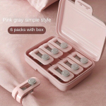 Libisemisvastane tekiklamber - N&otilde;elavaba libisemisvastane teki kinnitusaas, Rožinės 6 dovanų dėžutės (ABS medžiaga)