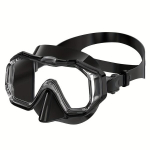 1tk Lai Vaade Snorgeldamismask, Lekkekindlad Sukeldumisprillid, Pilnai juoda
