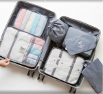 Kohvrite korraldajad reisikomplekt 7 t&uuml;kki riided hoiuruumid veekindlad kotid meigikott kingakott