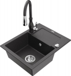 Graniidist k&ouml;&ouml;givalamu Mexen Enzo koos segisti ja sifooniga, Black granite