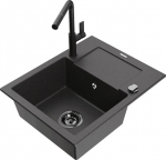 Graniidist k&ouml;&ouml;givalamu Mexen Enzo koos segisti ja sifooniga, Black granite+Black