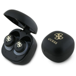 Guess słuchawki Bluetooth GUTWSJ144ESK TWS + stacja dokująca czarny|black Iridescent 4G Printed Logo
