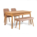 4-osaline s&ouml;&ouml;gikomplekt Kalune Design Costa 0900 - 3 A, roosa/pruun