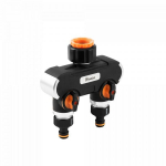 Jaotur Bradas BLACK LINE HEAVY DUTY, 2 kanaliga, 1"-3/4" (sisemine-sisemine keere)