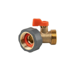 Kraani nurgaliitmik 3/4" sisekeermega, klapiga ja 3/4" v&auml;liskeermega v&auml;ljundiga. Bradas BRASS SOFT, messing