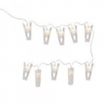 Valguskett/klambrid, 10 LED, 1,5 m