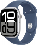 Nutikell Apple nutikell Watch Series 10 (Silver, Aluminum, 46mm, Sport Band Denim M/L, Cellular)