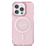 Guess GUHMP16LPFTDTEP iPhone 16 Pro 6.3" r&oacute;żowy|pink hardcase IML Rhinestones MagSafe