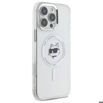 Karl Lagerfeld KLHMP16LHLSCHH iPhone 16 Pro 6.3" biały|white hardcase IML Metal Choupette Head MagSafe