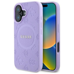 Guess GUHMP16MPSAPSMEU iPhone 16 Plus  6.7" fioletowy|purple hardcase Saffiano Peony Classic Logo MagSafe