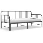 vidaXL lahtik&auml;iv diivanvoodiraam hall metall 90 x 200 cm