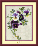 Pansies ristpistekomplekt