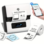 Phomemo M221 Kaasaskantav Etiketiprinter - 3-tolline Termiline Barcode ja Nimesiltide Loovutaja., Baltas