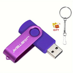 USB pulk JASTER V&auml;rviline P&ouml;&ouml;ratav USB M&auml;lupulk 128GB Kingitus 64GB, Violetinė