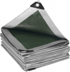 Basseinitarvikud, PE kaitsekatte | 4x5m basseini kate | 280g/m&sup2; | &Eacute;tanche | Ind&eacute;hirable | Gris/Vert,