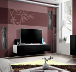 TV laud RTV Fly, must/valge
