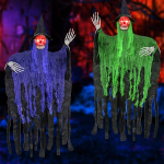 Halloween rippuv kummitus skelett uksekaunistus 2 tk