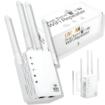 Kaheribaline WiFi signaali ulatuse pikendaja kuni 1200 Mbps, LIVMAN WD-R1200U