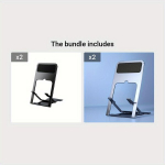 Telefonihoidja Universaalne Lauatelefoni Hoidja Reguleeritav Kokkupandav Mobiilihoidik , Juoda*2 + Pilka*2