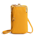 Naiste kotid, naiste v&auml;ike Crossbody kott mobiiltelefoni rahakott Rahakott kaardi sidur reisitasku, v&auml;ike mobiiltelefoni rahakott, kollane-:;:;