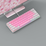 Stiilne RGB-taustvalgustusega USB-klaviatuur - Kaasaskantav Mini Disain Roosa, Sinine ja Lilla. , Rožinė (&scaron;riftas Not Luminous)