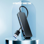 Ultra Slim 4-port USB 3.0 jaotur, kiirandmeedastus 5Gbps.