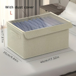 Ruumi S&auml;&auml;stlik Riidest Hoiukast Riiete ja P&uuml;kste jaoks , Beige-L