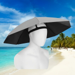 Unisex Vihmavari M&uuml;ts UV-kaitsega V&auml;litegevuseks, O Single Layer (apsaugos nuo saulės juodi klijai) &ndash; pilka