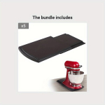 &Uuml;ks t&uuml;kk libistatav kohvimasina alus, k&ouml;&ouml;giseadmete liigutamisalus. , Juoda*5