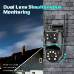 Szsinocam Kahe Objektiiviga WiFi Turvakaamera - 2.4GHz Juhtmevaba, Tehisintellekt Inimese J&auml;lgimine, V&auml;rviline &Ouml;&ouml;vaade.