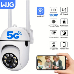 WJG 1080p HD Turvakaamera 5G/Wi-Fi Kaksik&otilde;ne, &Ouml;&ouml;vaade, Liikumistuvastus