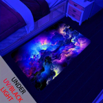 1tk UV Must Valgus Ruumi Flanell Vaip M&auml;ngutoa Magamistoale, UV Reaktiivne Valgustav Libisemiskindel Vaip., 80 * 120 * 1 cm / 31,5 * 47,2 * 0,39 colio