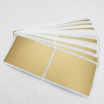 50tk/pakk 70x50mm Ristk&uuml;likukujulised Kraapekiled Postkaardile Pulmakaardile, Kuld-Hall Kleebised, Auksinis