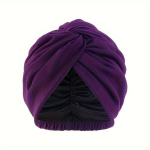 Elastne Kahekihiline Turban, Puhta V&auml;rvi Keerdp&ouml;&ouml;re M&uuml;ts, Siidist Keemiaravietniline Peakatte.  variant-36956, D-violetinė