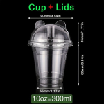 Plasttopsid, 50 tk, 10oz/300ml + Panda Cap
