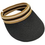 Naiste m&uuml;tsid, suvine lindiga p&auml;ikesem&uuml;ts, pehme ja hingav triibuline rannam&uuml;ts, must