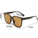 P&auml;ikeseprillid, Retro &uuml;lisuured ruudukujulised p&auml;ikeseprillid naistele Trendikas klassikalises stiilis p&auml;ikeseprillide kaitse, musta raamiga teetabletid