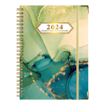 Kalendrid, m&auml;rkmikud, 2024. aasta kalendriplaneerija: planeerige oma aastat h&otilde;lpsalt, sisaldab igakuisi vahekaarte ja m&auml;rkmete lehti., Stiil: Stiil 2;