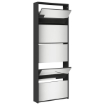 jalatsikapp，kingakapp peegliga 5 sahtlit, must 63 x 17 x 102,5 cm CFE408417